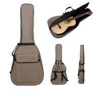 Lidzopas Sac à dos de qualité supérieure pour guitare acoustique de 104,1 cm avec rembourrage épais, housse souple pour guitare acoustique et guitares électriques, marron, Marron, Marron