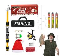 Lieawy Ensemble Canne et Moulinet | Équipement De Pêche Télescopique,Set De Canne À Pêche Moulinet Leurres pour Débutants - pour Lac Ruisseau Rivière Étang Réservoir Pêcheur Adultes Garçons Père