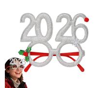 Lieawy Lunettes de Noël Amusantes,2026 Accessoires de Photomaton,Lunettes De Déguisement Festif | Pour Ados Adultes Dîner Bureau Réunion Famille Défilé Fêtes Nouvel An Activités Scolaires Fête