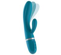 Liebe 730315 Vibromasseur de Lapin Bend-It Plus Mémoire de Forme Bleu Océan