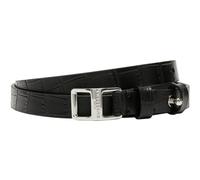 Liebeskind Belt 85 Lora Black, Ceinture Femmes, Croco Noir 85 cm, Taille Unique