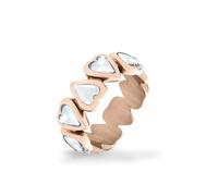 LIEBESKIND BERLIN Bague pour femme - IP or rose - Taille 56 - Acier inoxydable poli - Imperméable et doux pour la peau
