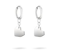LIEBESKIND BERLIN Boucles d'oreilles en forme de cœur - Boucles d'oreilles et créoles en acier inoxydable au design populaire Liebeskind Broken-Heart - Bijou pour femme disponible en différentes
