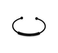 LIEBESKIND BERLIN Bracelet élégant en acier inoxydable poli Noir IP 6,9 cm Imperméable et doux pour la peau