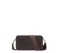 Liebeskind Berlin Clarice M Sac à bandoulière pour femme en cuir avec bretelles réglables et compartiments généreux avec fermeture éclair et bouton, marron foncé, 27 x 8 x 15 cm