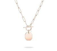 LIEBESKIND BERLIN Collier et boucles d'oreilles en forme de T pour femme - Chaîne et boucles d'oreilles en acier inoxydable avec et sans détails colorés en argent, or, or rose et noir - Bijoux