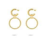 Liebeskind Boucles d'oreilles créoles Berlin LJ-1622-E-51 en acier inoxydable doré IP, 5,1 cm, Acier inoxydable, Pas de gemme