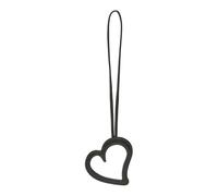 LIEBESKIND BERLIN Cuir accessoires pour sacs Heart Mirror Mirror Pendant Deep Soil marron foncé