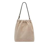 LIEBESKIND BERLIN Cuir sac à épaule Ruffle Cloud Suede Hobo Bag Sandcastle beige