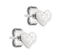 Liebeskind Berlin Cœur Boucles D'Oreilles - Boucles D'Oreilles & Créoles En Acier Inoxydable Dans Le Beliebten Liebeskind Broken-Heart Design - Bijou Pour Femmes - Idée Cadeau