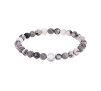 LIEBESKIND BERLIN Damen Beads Armband aus Pink Zebra Jasper LJ-0843-B-17