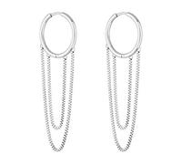 Liebeskind Berlin Dames Acier Pas un bijou Boucles d'oreilles créoles - LJ-0455-E-65