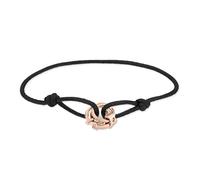 Liebeskind Berlin LJ-1645-B-21 Bracelet en tissu avec pendentif en acier inoxydable or rose IP, 21 cm, Acier inoxydable, Pas de gemme