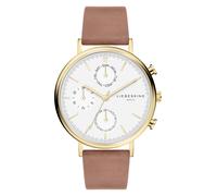 Liebeskind Berlin Montre à affichage analogique marron / or / blanc, Taille One Size