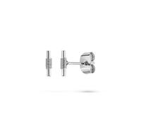 LIEBESKIND BERLIN Twist Boucle d'oreille en acier inoxydable Argenté 0,7 cm Fermoir à clip Imperméable et doux pour la peau