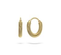 LIEBESKIND BERLIN Twist Creole - Créoles en acier inoxydable - IP Gold - 1,7 cm - Fermeture à charnière - Imperméable et doux pour la peau