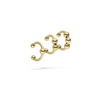LIEBESKIND BERLIN Urban Chic Earcuff Set de boucles d'oreilles en acier inoxydable IP Gold 1,4 cm Imperméable et doux pour la peau