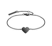 Liebeskind Bracelet Berlin de 21 cm en Acier Inoxydable avec Pendentif en Forme de cœur, 21 cm, Acier Inoxydable, Pas de Pierre précieuse