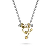 LIEBESKIND Collier Berlin - Collier en acier inoxydable - Bicolore argenté/or IP - Chaîne d'ancre réglable jusqu'à 45 cm - Imperméable et doux pour la peau