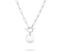 Liebeskind Collier Berlin de 45 cm en acier inoxydable avec fermoir en T, 45 cm, Acier inoxydable, Pas de gemme
