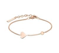 Liebeskind LJ-0511-B-20 Bracelet en forme de cœur pour femme, en acier inoxydable, rose, 20 cm