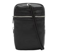 LIEBESKIND BERLIN Cuir sac à épaule bandoulière sac pour téléphone portable Mobile Pouch Black noir