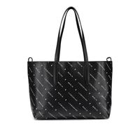 Liebeskind Monogram Sac à bandoulière Cuir véritable 47 cm noir