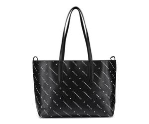 Liebeskind Monogram Sac à bandoulière Cuir véritable 47 cm noir