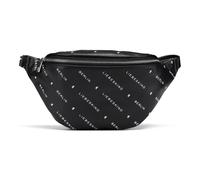 Liebeskind Monogram Sac banane Cuir véritable 22 cm noir