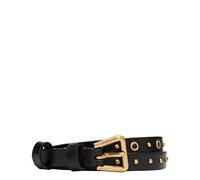 Liebeskind PB Belt Studs Gold, Ceinture M Femme, Noir, M