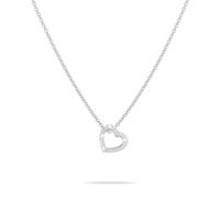 Liebeskind Tamaris TJ-0547-N-45 Chaîne en forme de cœur en argent 925, 45 cm, Argent, Zircone cubique