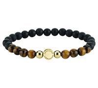 Liebeskind Unisexe Acier Ronde Onyx Charms et perles