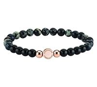 Liebeskind Unisexe Acier Ronde Onyx Charms et perles