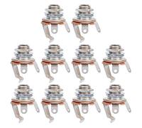 LiebeWH 10 Pcs Mono Jack D'Entrée, 6,35 Mm Switchcraft 1, 4 Jack Mono Femelle Entrée Jack Prise pour Guitares électriques Basses Accessoires D'instruments de Musique