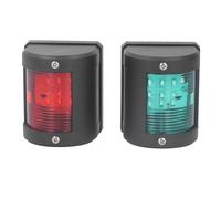 LiebeWH 2 Pièces 2nm Marine Bateau Lumière LED Étanche Feu de Navigation Tribord Vert Port Rouge pour Bateaux Marins Arc et Poupe