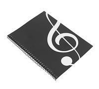 LiebeWH 50 Pages Musical Notation Staff Notebook Stave Notebook Music Manuscript Writing Paper pour les Auteurs-compositeurs (Modèle de note noire)