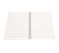 LiebeWH 50 Pages Musical Notation Staff Notebook Stave Notebook Music Manuscript Writing Paper pour les Auteurs-compositeurs (Motif de piano noir)