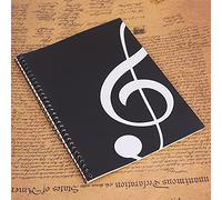 LiebeWH 50 Pages Notation Musicale Stave Notebook Staff Notebook Music Manuscript Writing Paper pour les Auteurs-compositeurs (Modèle de note noire)