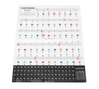LiebeWH Autocollants pour Touches de Piano Lettres de Clavier Amovibles pour Pianos 88 61 54 49 Touches, Autocollants d'entraînement en PVC pour Débutants avec Noms de Tonalités et Gammes