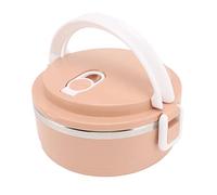 LiebeWH Boîte à Déjeuner Isolante, Récipient à Déjeuner Rond en Acier Inoxydable avec Poignée Ergonomique, Rétention de Chaleur Pendant 1 Heure, Utilisation au Bureau ou à l'école (PINK)