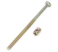 LiebeWH Boulons de Meubles en Acier au Carbone, Fixation de Meubles M6 X 120 Mm avec écrous, 10 Pièces pour Assembler des Planches de Bois, des Armoires, des Armoires, un Jeu de Vis à Tête Creuse pour