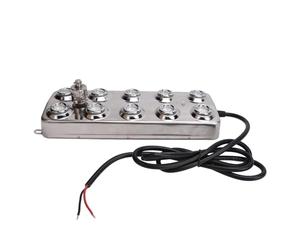 LiebeWH Brumisateur Ultrasonique à 10 Têtes, Coque en Acier Inoxydable 304, 250 W DC 48 V, 4,5 L/H, Sortie de Brouillard Dense pour Humidificateur d'étang de Jardinage Paysager, Décoration