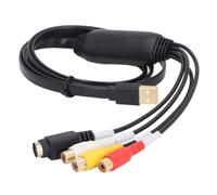 LiebeWH Carte de Capture Vidéo USB, Adaptateur de Convertisseur Vidéo USB vers S, Prise en du Réglage des Couleurs pour Ordinateur de Bureau et Ordinateur Portable