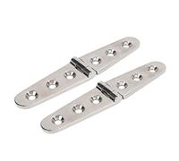LiebeWH Charnière à Sangle Robuste en Acier Inoxydable Poli Miroir pour Porte de Bateau, Lot de 2, Matériel de qualité Marine pour Cabine de Pont pour Amélioration de L' Marin (3 trous :