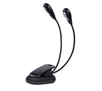 LiebeWH Clamp/Holder on Light LED Portable Music Stand Light avec Double Bras Réglable pour le Bureau de Piano-joueur (8 perles LED)