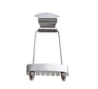 LiebeWH Cordier Trapèze de Guitare Réglable, Pont de Remplacement en Métal à 6 Cordes pour Jazz Bass Archtop Hollowbody or ou Argent (SILVER)