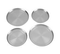 LiebeWH Couvercles de Brûleur en Acier Inoxydable Poli Miroir, Ensemble de Protection de Poêle élégant avec 2 Grandes et 2 Petites Pièces, Couvercle Supérieur de Cuisinière Essuyable, 4 Pièces,