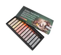 LiebeWH Ensemble carré de Pastels Doux, 12 Pièces de Craie à Dessin Pigmentée pour Croquis et Mélange, Texture Fine, Bonne Couverture, Fournitures d'art pour Artistes, étudiants, Maison, école,