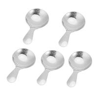 LiebeWH Ensemble de 5 Mini Cuillères en Acier Inoxydable, Cuillère à thé pour Crème Glacée, Cuillère à Dessert, Ustensiles de Cuisine Mignons avec Bords Lisses pour une Utilisation Sûre, Passe au
