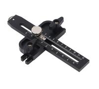 LiebeWH Guide de Gabarit Fin, Outil de Gabarit de Scie à Table en Alliage d'aluminium avec Système de Rouleaux, Double échelle Métrique Précise pour les Projets de Menuiserie